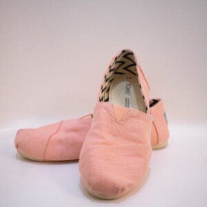 Toms Womens Alpargata Canvas Loafers in Pink size 6 Womens